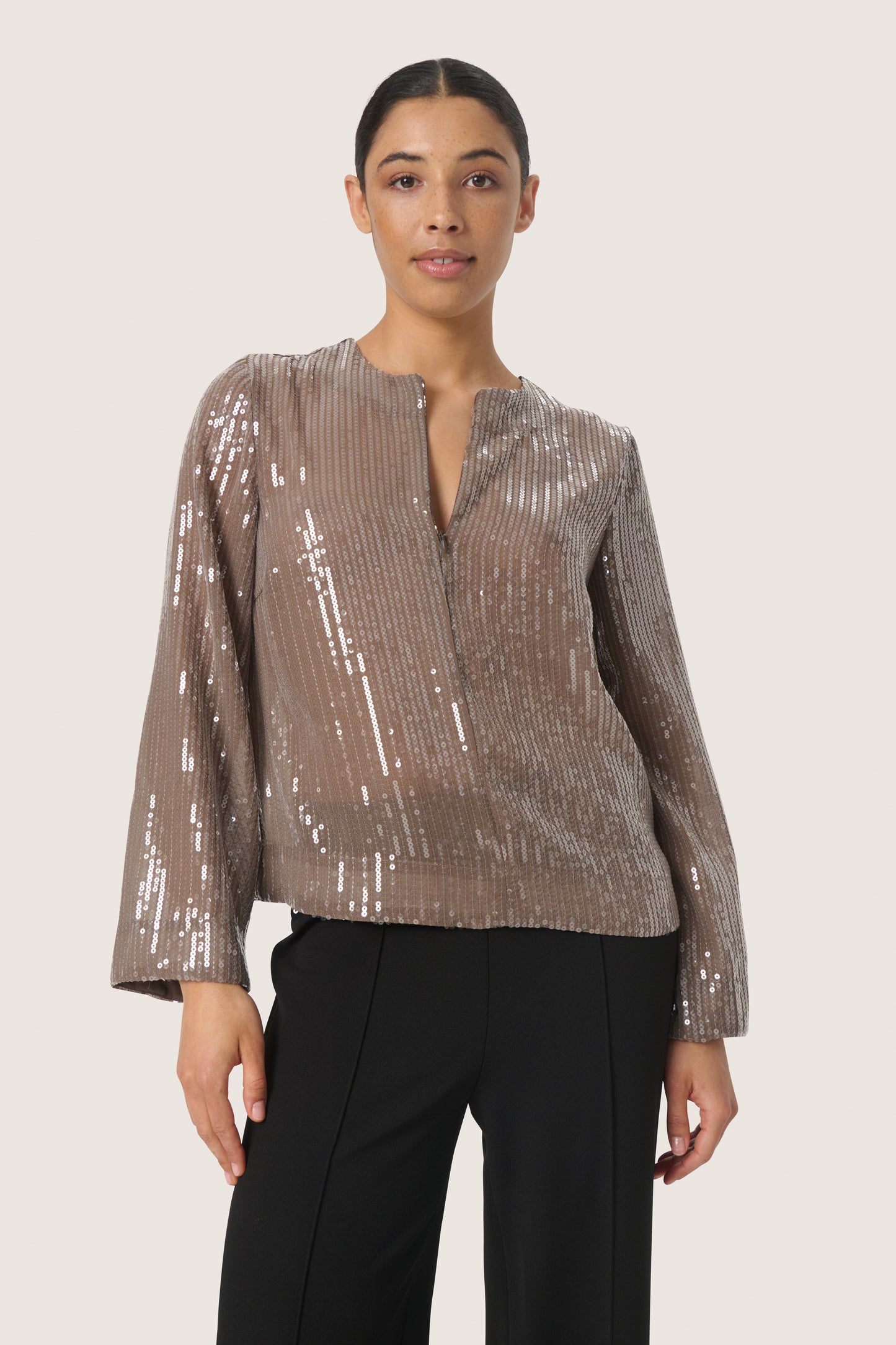 Soaked in Luxury Nanina Blouse | Morel