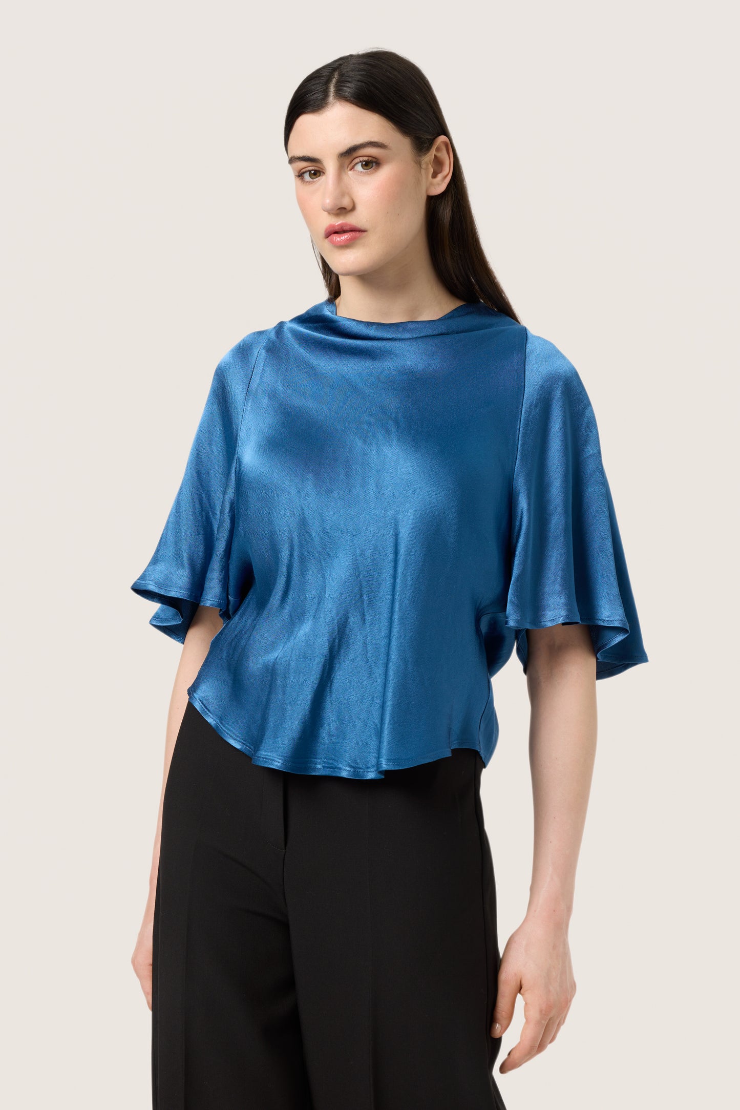 Soaked in Luxury Milu Katharine Blouse | Ensign Blue