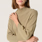 Soaked in Luxury Indianna High Neck Pullover | Covert Green