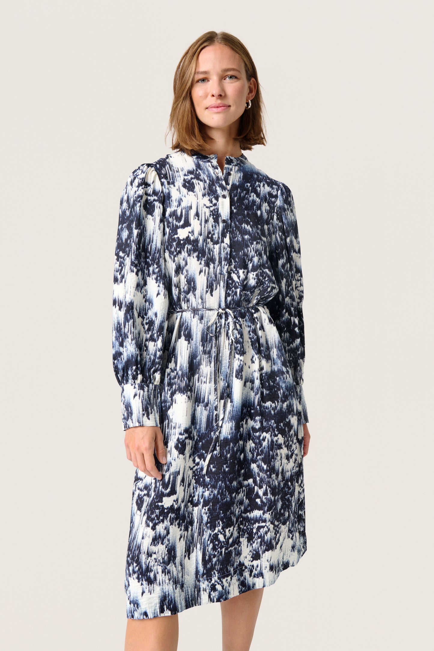 Soaked in Luxury Jazzlyn Dress | Dark Navy Landscape Print