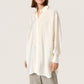 Soaked in Luxury Leodora Long Shirt | Whisper White