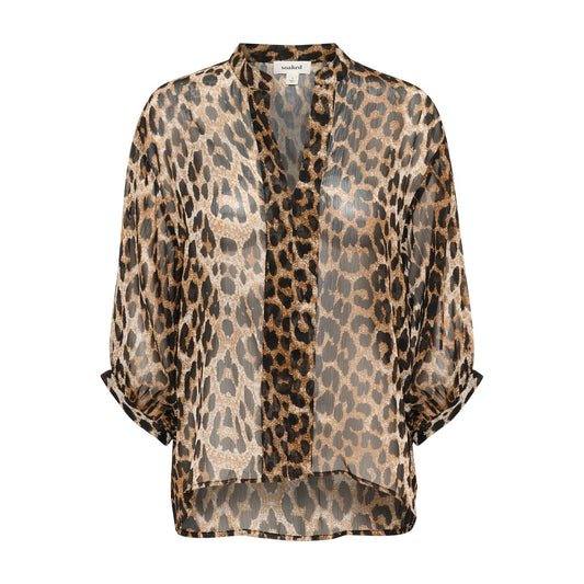 Soaked in Luxury SLZakira Amily Blouse | Leopard