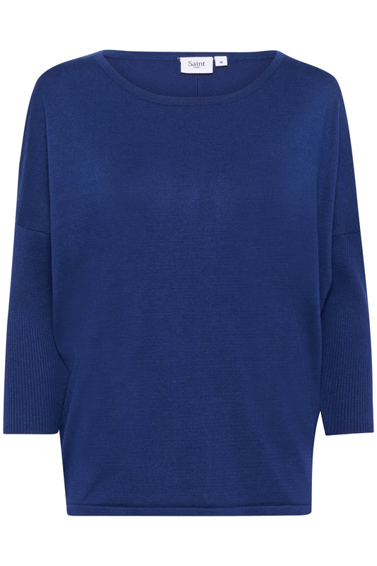 Saint Tropez MilaSZ Round Neck Jumper | Midnight Sail