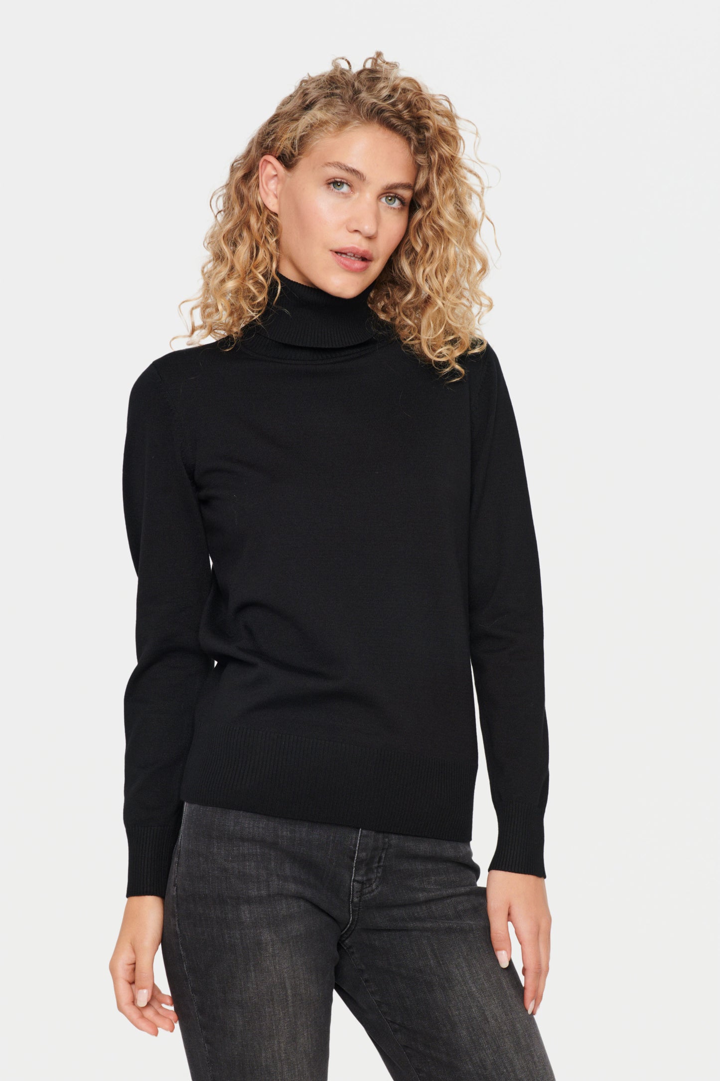 Saint Tropez Mila Rollneck Pullover | Black