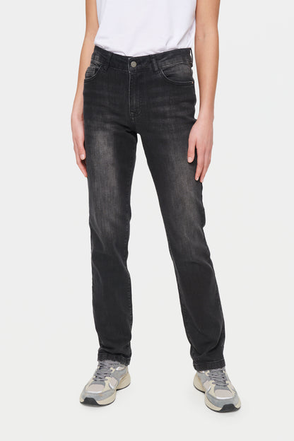 Saint Tropez MollySZ MW Regular jeans Dark Grey Denim