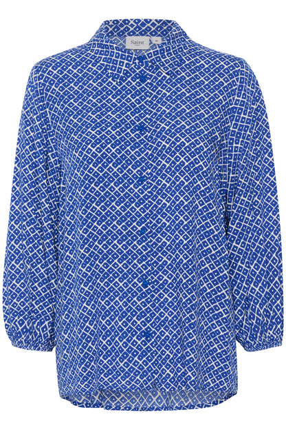 Saint Tropez Palavi Shirt in Surf Blue Tiles