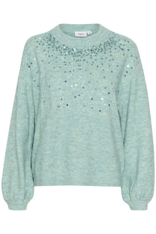 Saint Tropez BarbelSZ Pullover | Blue Surf Melange