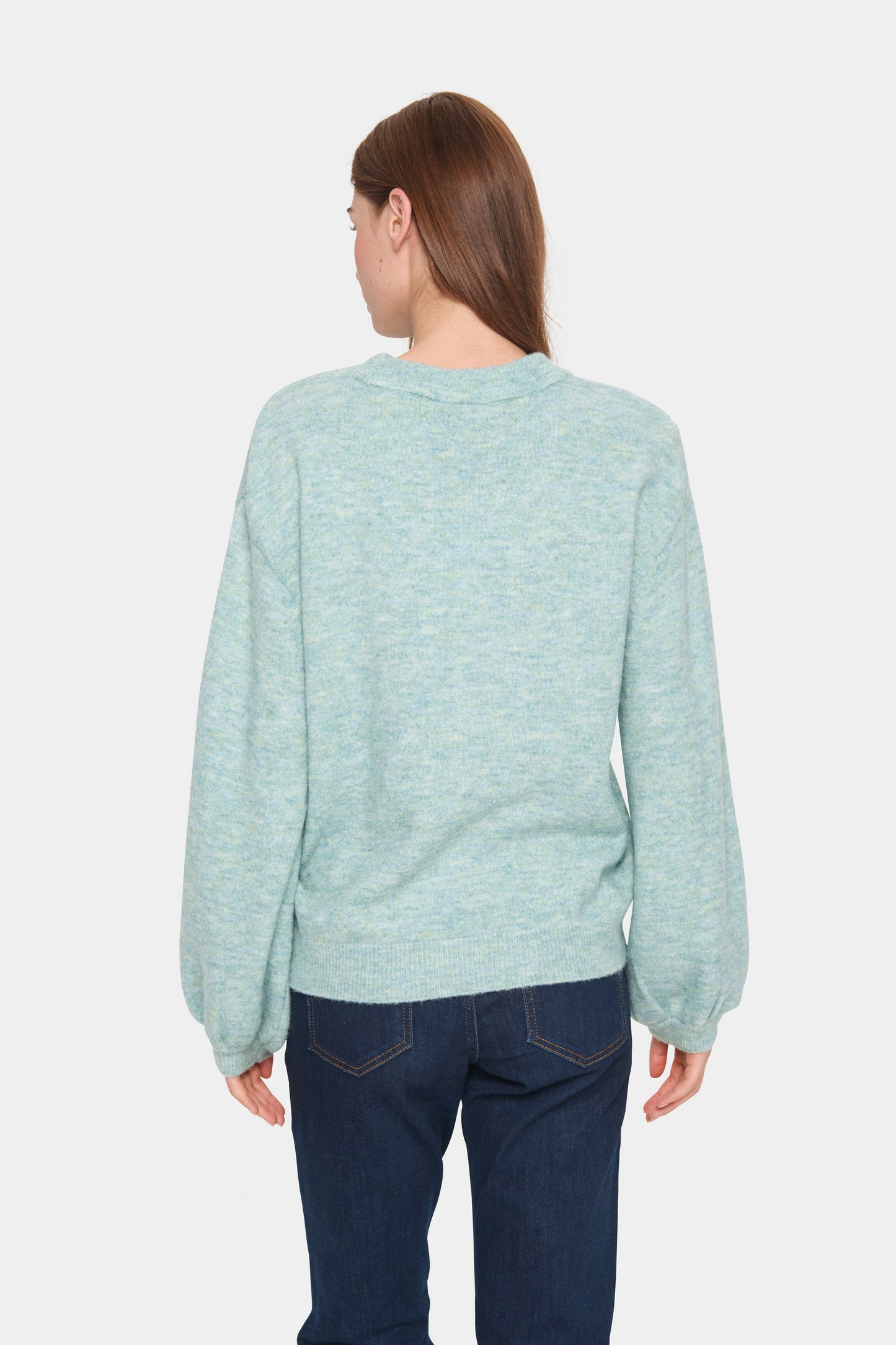 Saint Tropez Barbel Pullover | Blue Surf Melange