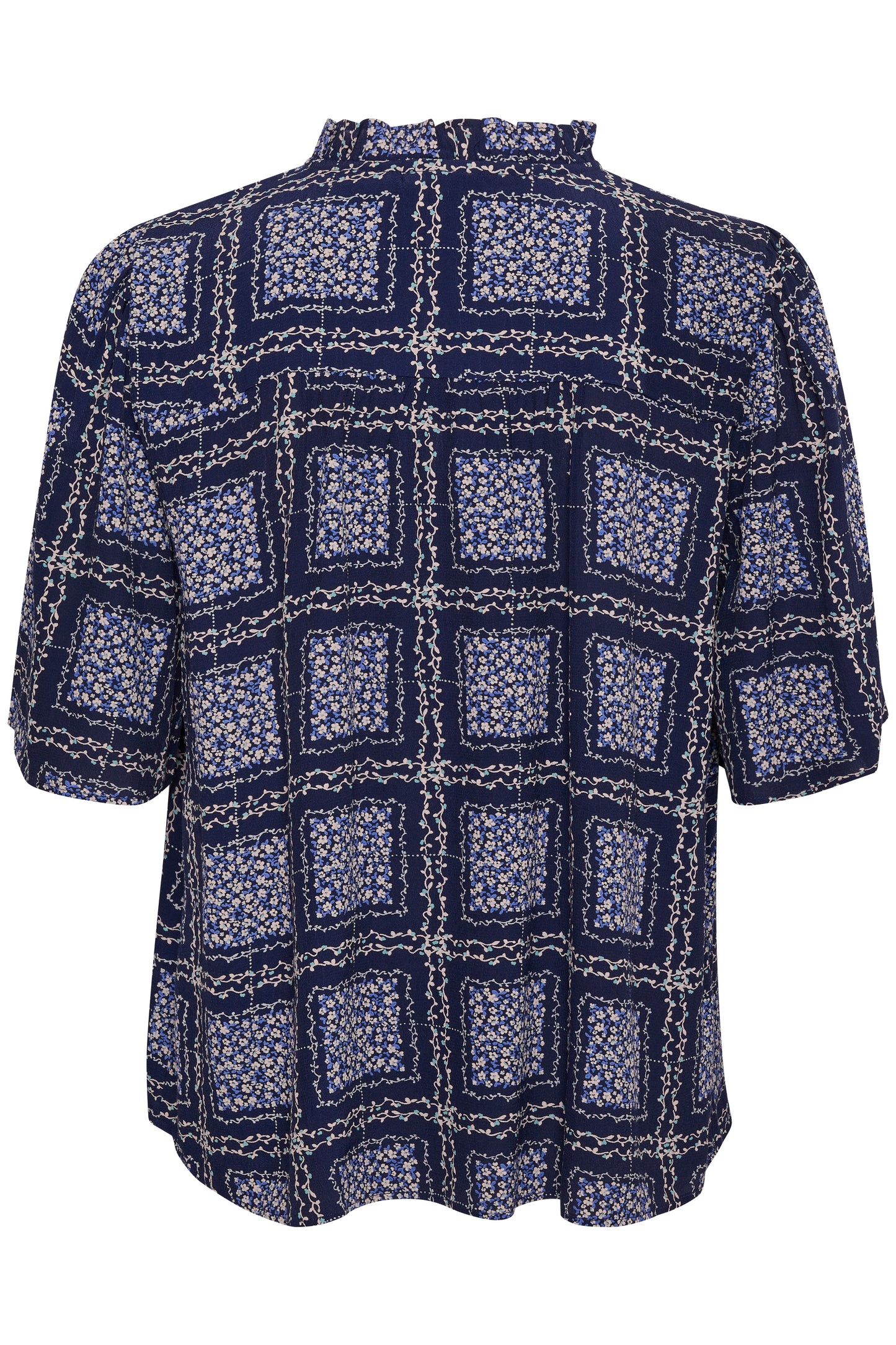 Saint Tropez Desiree Blouse | Patriot Blue Flower Check