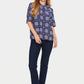 Saint Tropez Desiree Blouse | Patriot Blue Flower Check