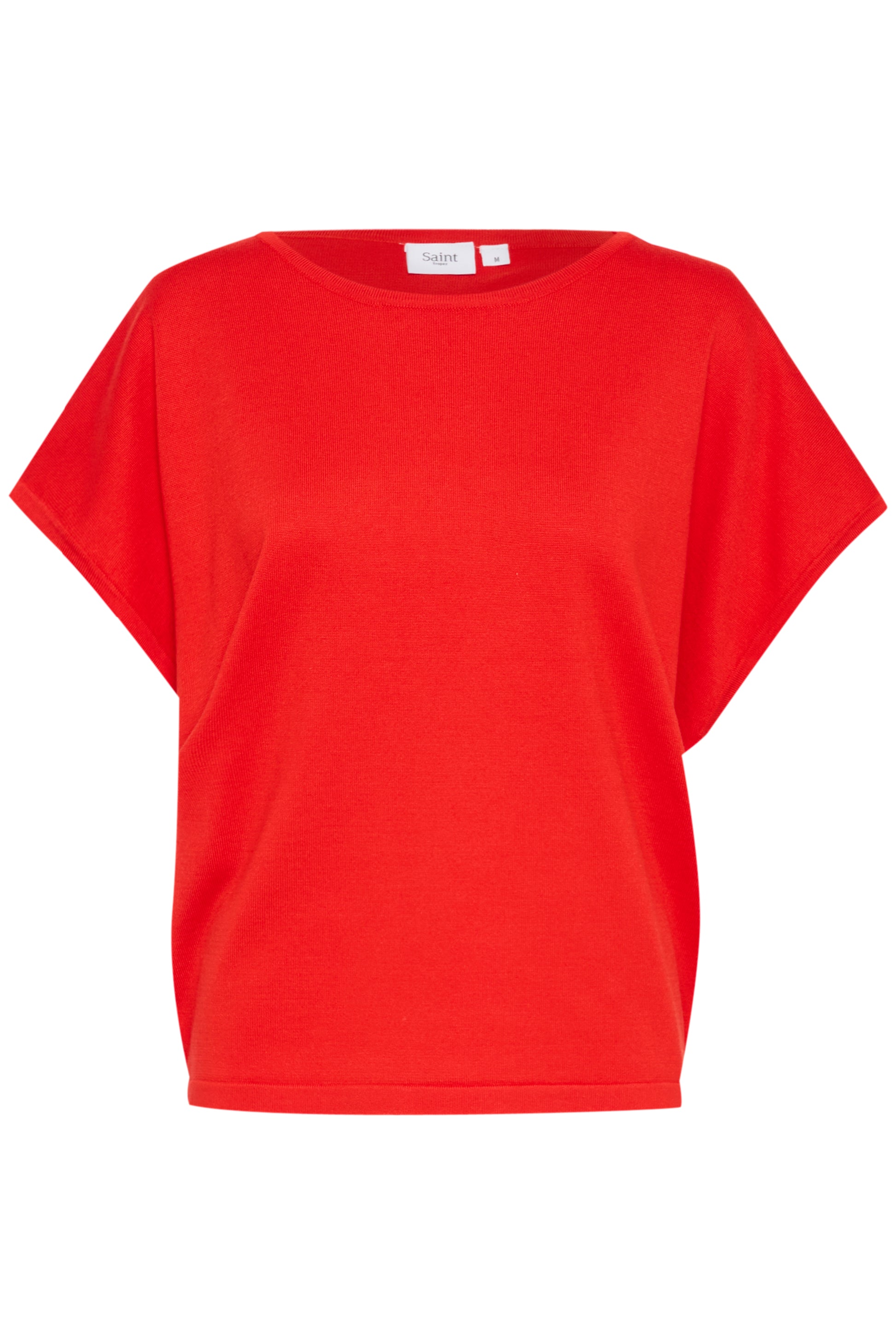 Saint Tropez MilaSZ Round Neck Short Sleeved Pullover | Flame Scarlet