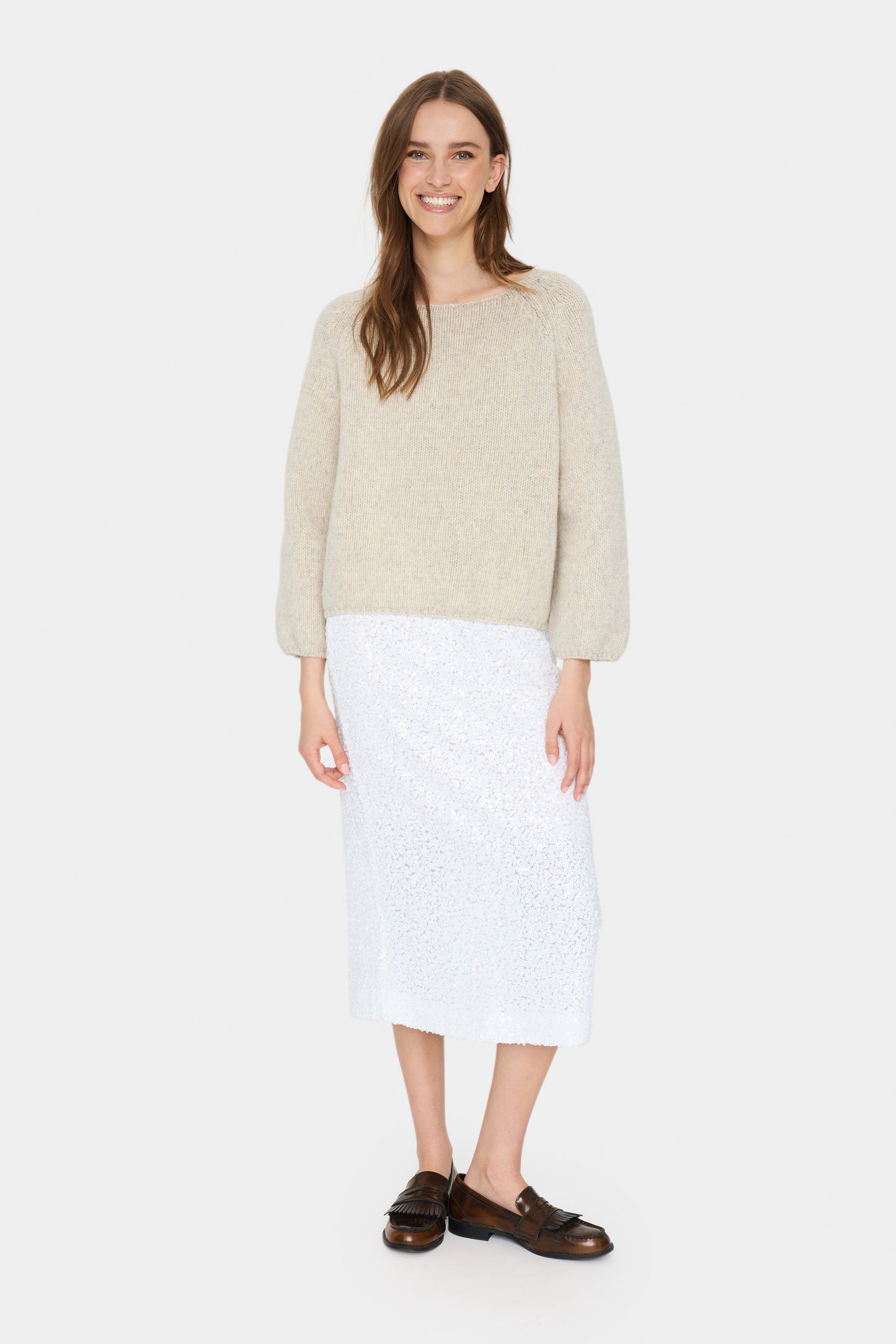 Saint Tropez Gaine Wool Pullover | Grey Morn Melange