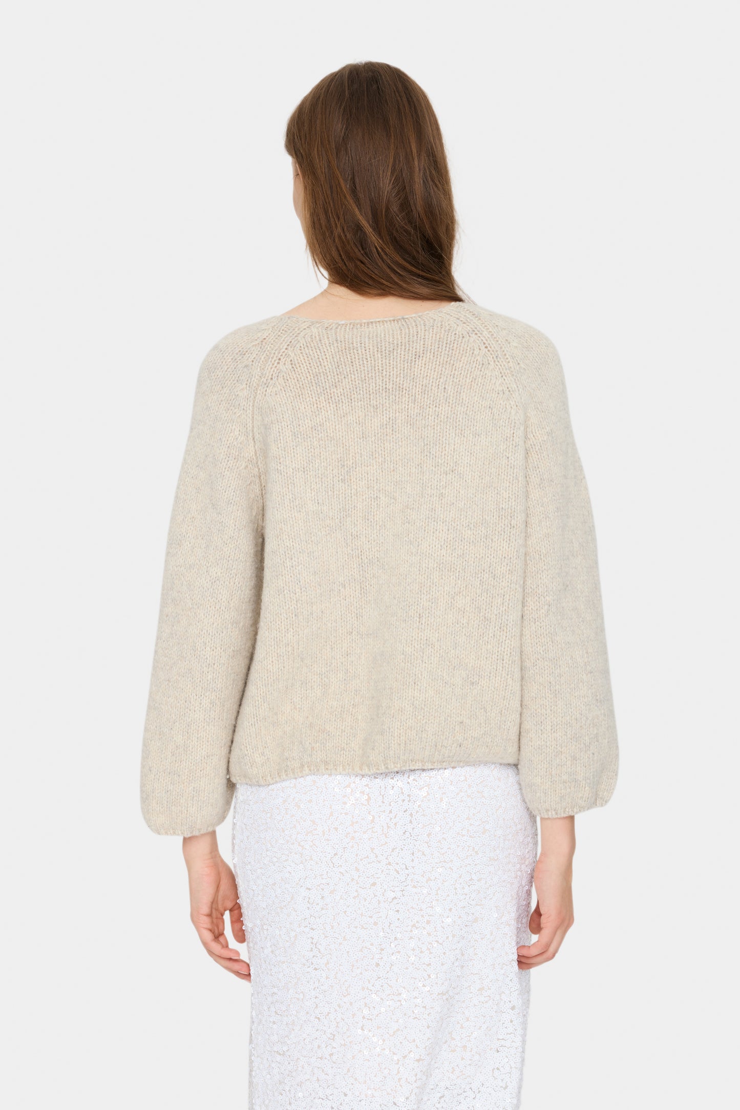 Saint Tropez Gaine Wool Pullover | Grey Morn Melange