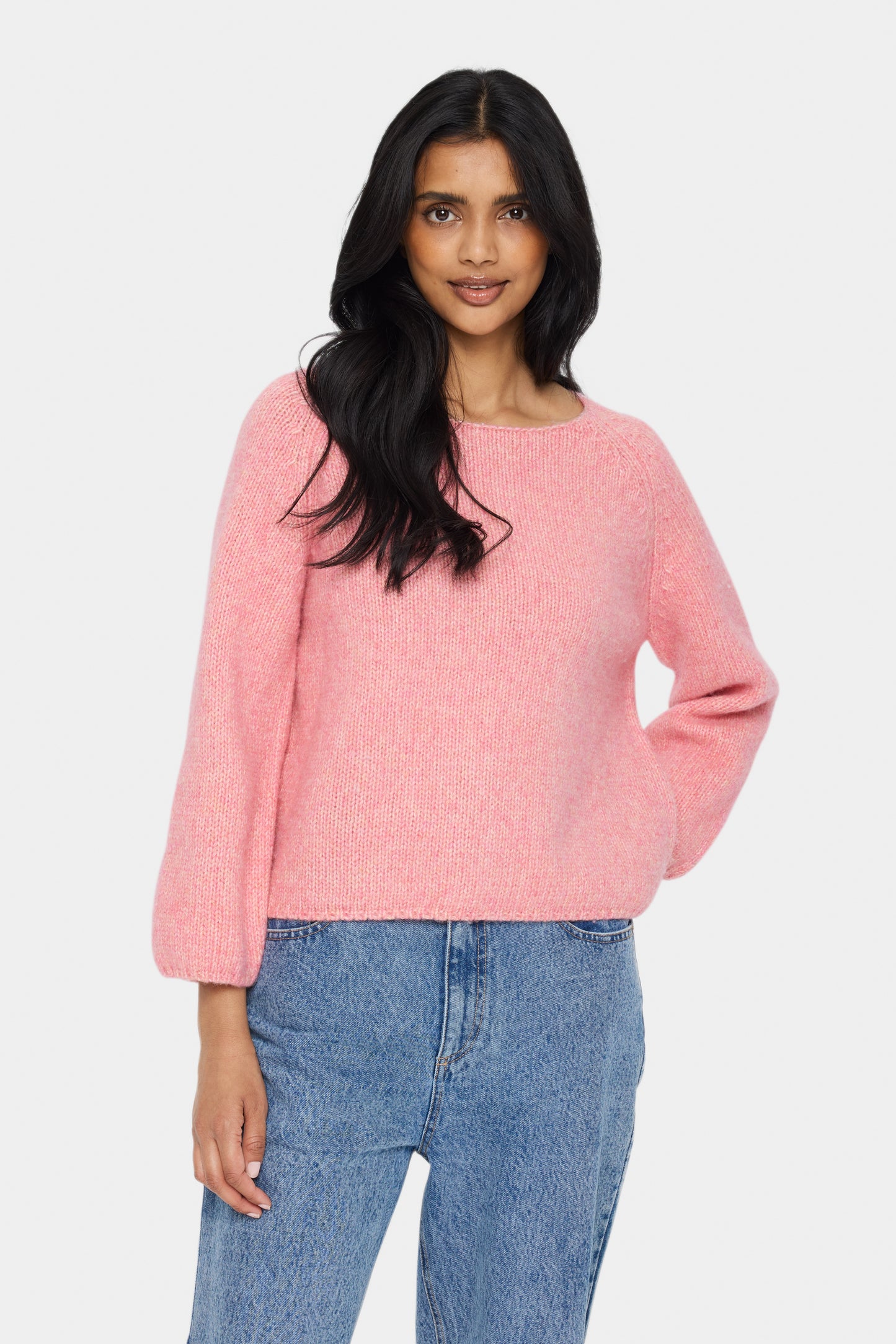 Saint Tropez Gaine Wool Pullover | Chateau Rose Melange