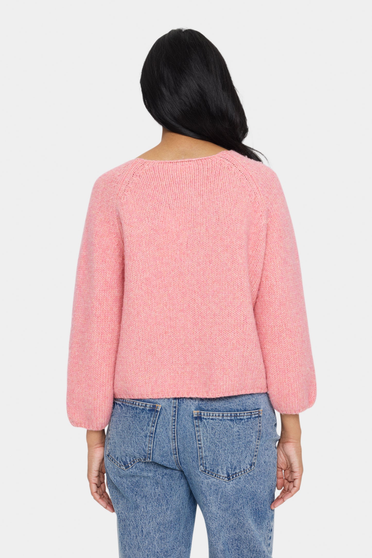 Saint Tropez Gaine Wool Pullover | Chateau Rose Melange