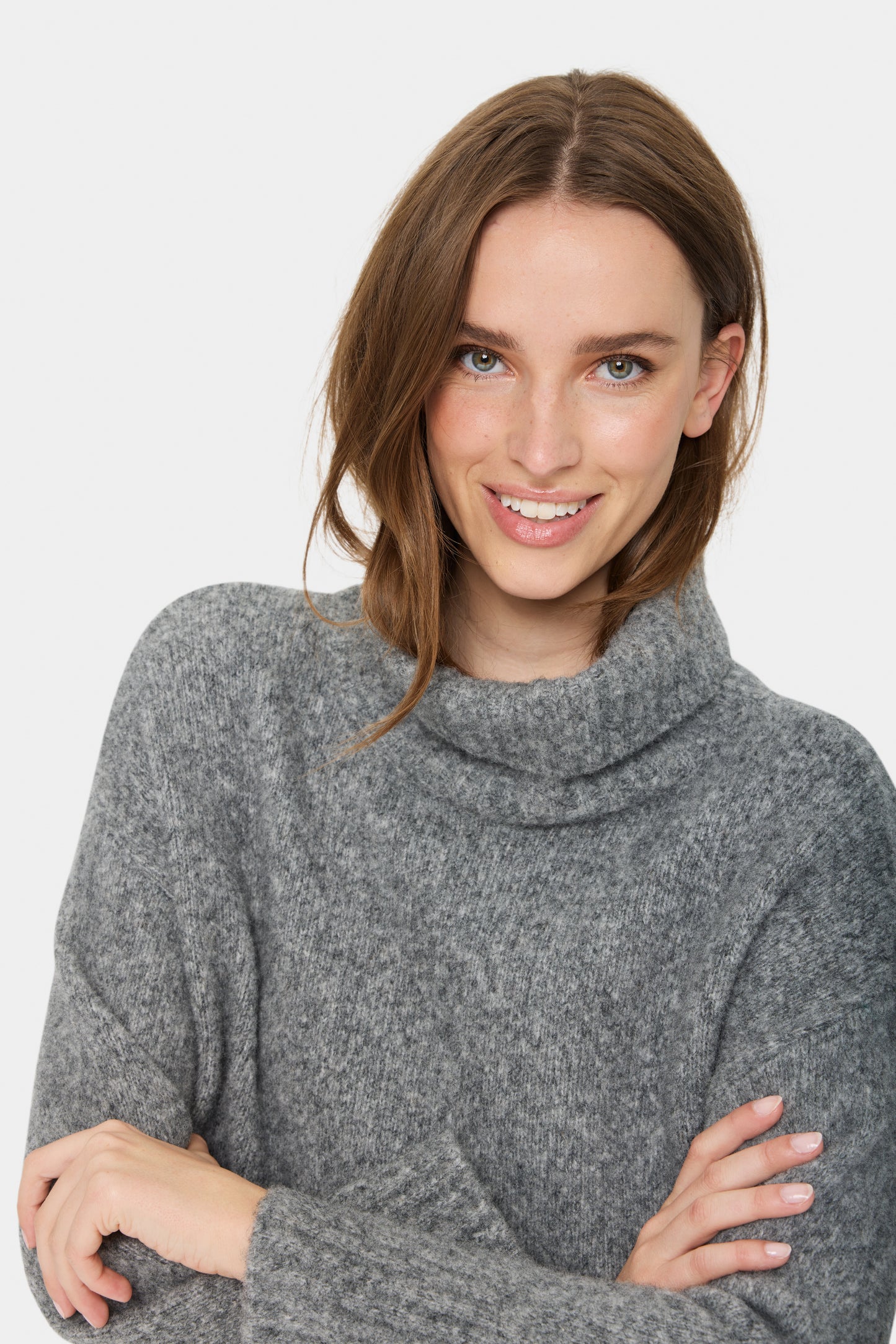 Saint Tropez Gilda Pullover | Mist Grey Melange