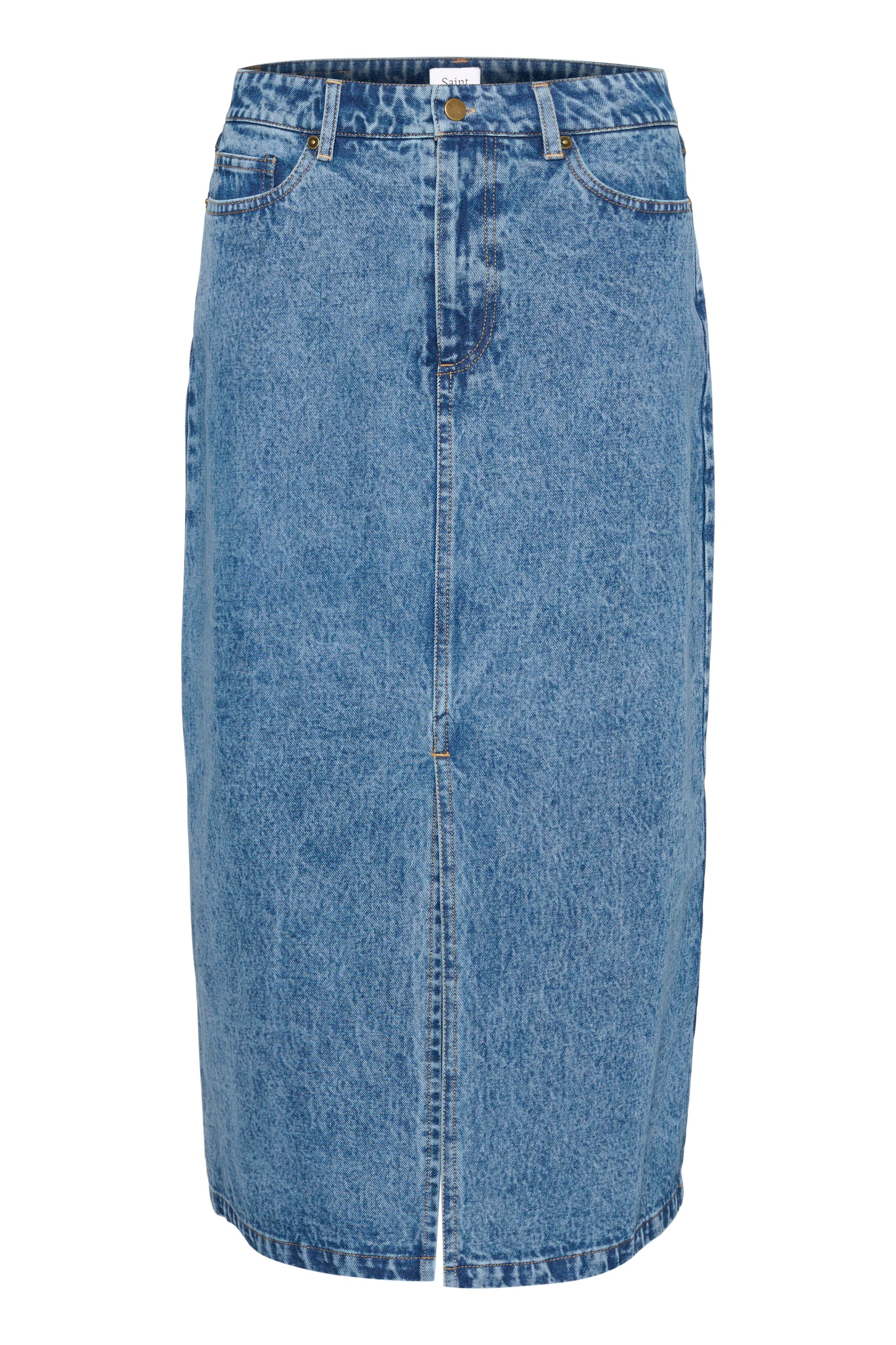 Saint Tropez Gabi SZ Denim Skirt in Medium Blue Denim