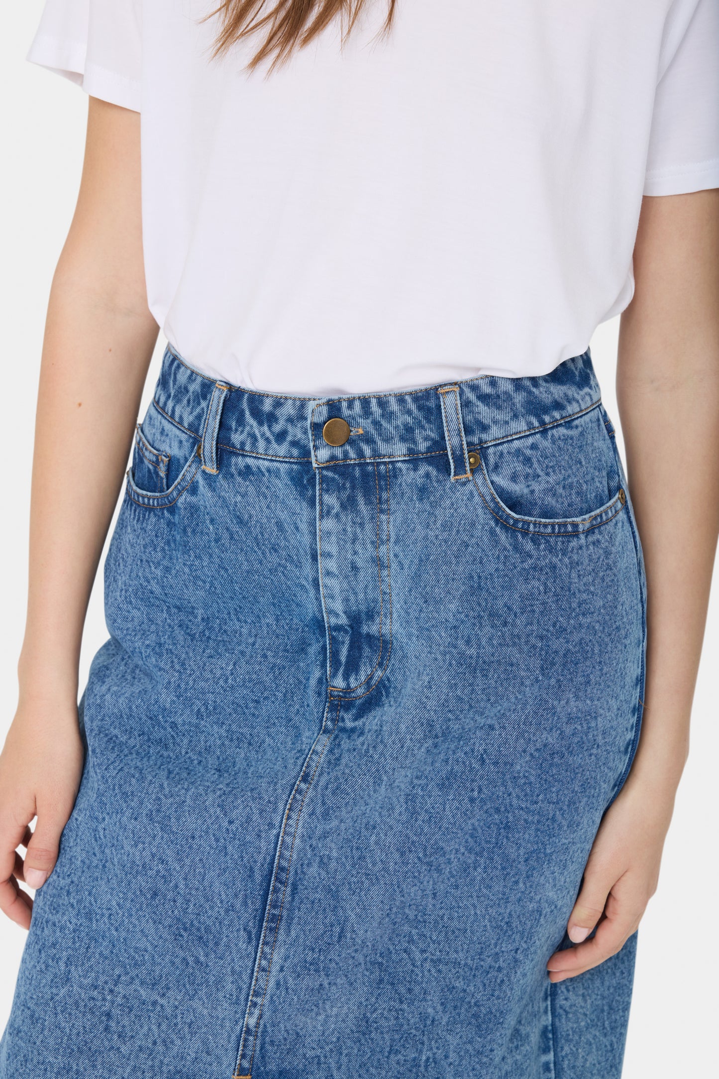 Saint Tropez Gabi Denim Skirt | Medium Blue Denim