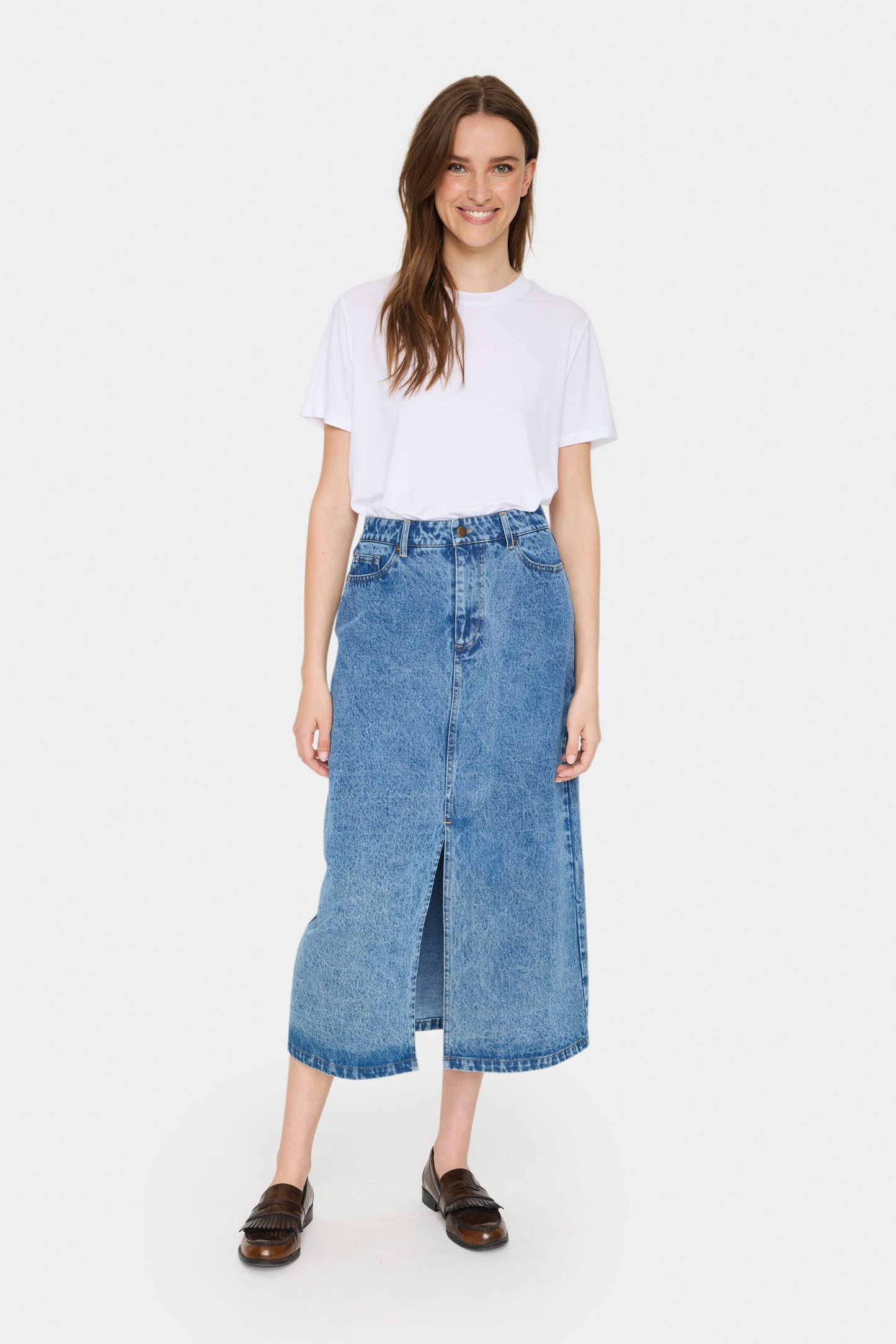 Saint Tropez Gabi Denim Skirt | Medium Blue Denim