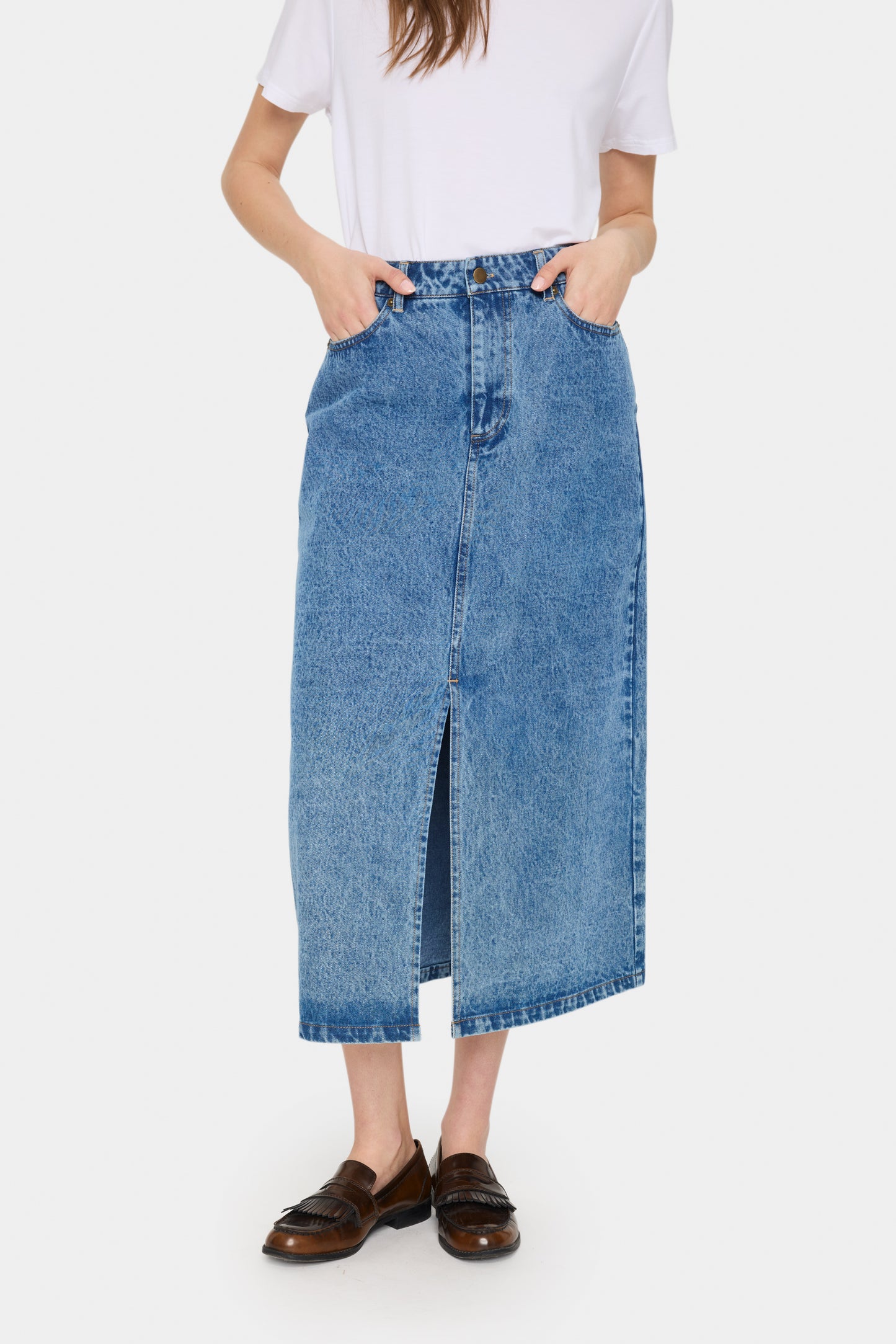 Saint Tropez Gabi Denim Skirt | Medium Blue Denim