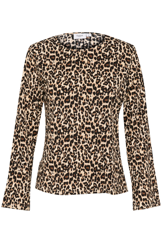 Saint Tropez IlyssaSZ Blouse | Black Reg Leo