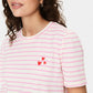 Saint Tropez Jucia T-Shirt | Bonbon White Stripe