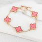 Envy Gold and Pink Fleur T-Bar Bracelet