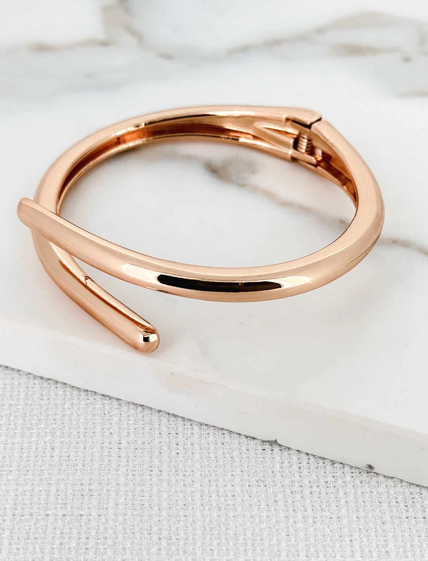 Envy Gold Hinged Bangle