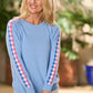 Tiffany Cashmere Blend Jumper with Multi Coloured-Diamonds | Baby Blue