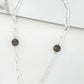 Envy Black Crystal Ball Pendants on a Short Silver Chain