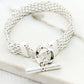 Envy Silver Flat Chain T-bar Bracelet