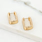 Envy Gold Thick Oblong Hoop Earring