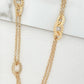 Envy Long Gold Necklace with Chain Link Detail