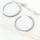 Envy Large Silver Diamante Hoop Earring