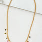 Envy Short Gold Necklace with Multicolour Crystal Droppers