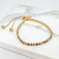 Envy Gold Multicolour Crystal Adjustable Bracelet