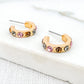 Envy Gold Hoop with Multicolour Crystal Detail