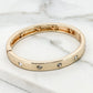 Envy Gold Hinged Bangle with Crystal Detail