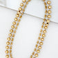 Envy Short Gold & White Bead T-Bar Necklace