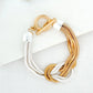 Envy Two Tone Snake Chain Knot Bracelet