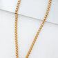 Envy Short Gold Box Chain T-Bar Necklace