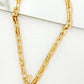 Envy Short Gold Chunky Link T-Bar Necklace