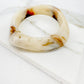 Envy Chunky Cream & Brown Marble Effect Resin Bangle