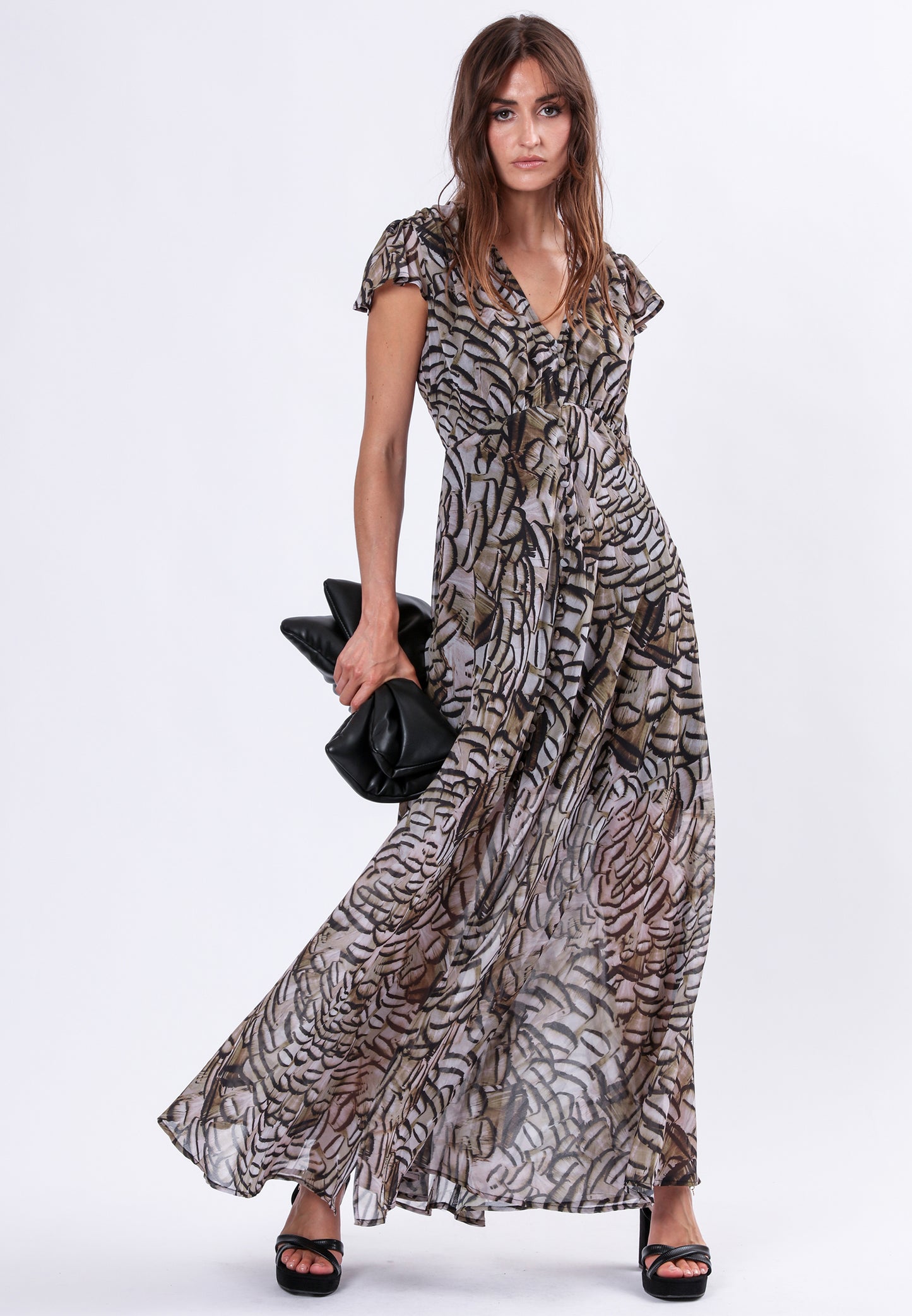 Religion Indium Maxi Dress | Plume Print