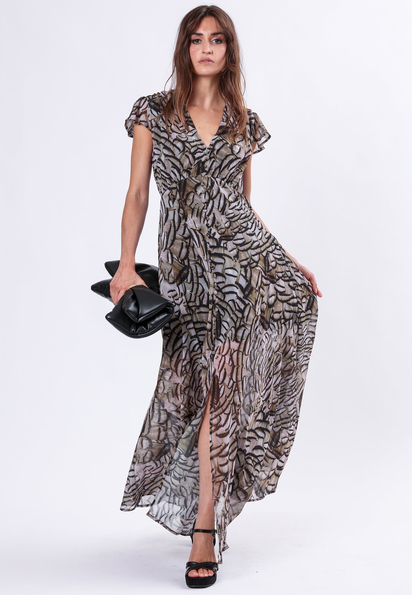 Religion Indium Maxi Dress | Plume Print