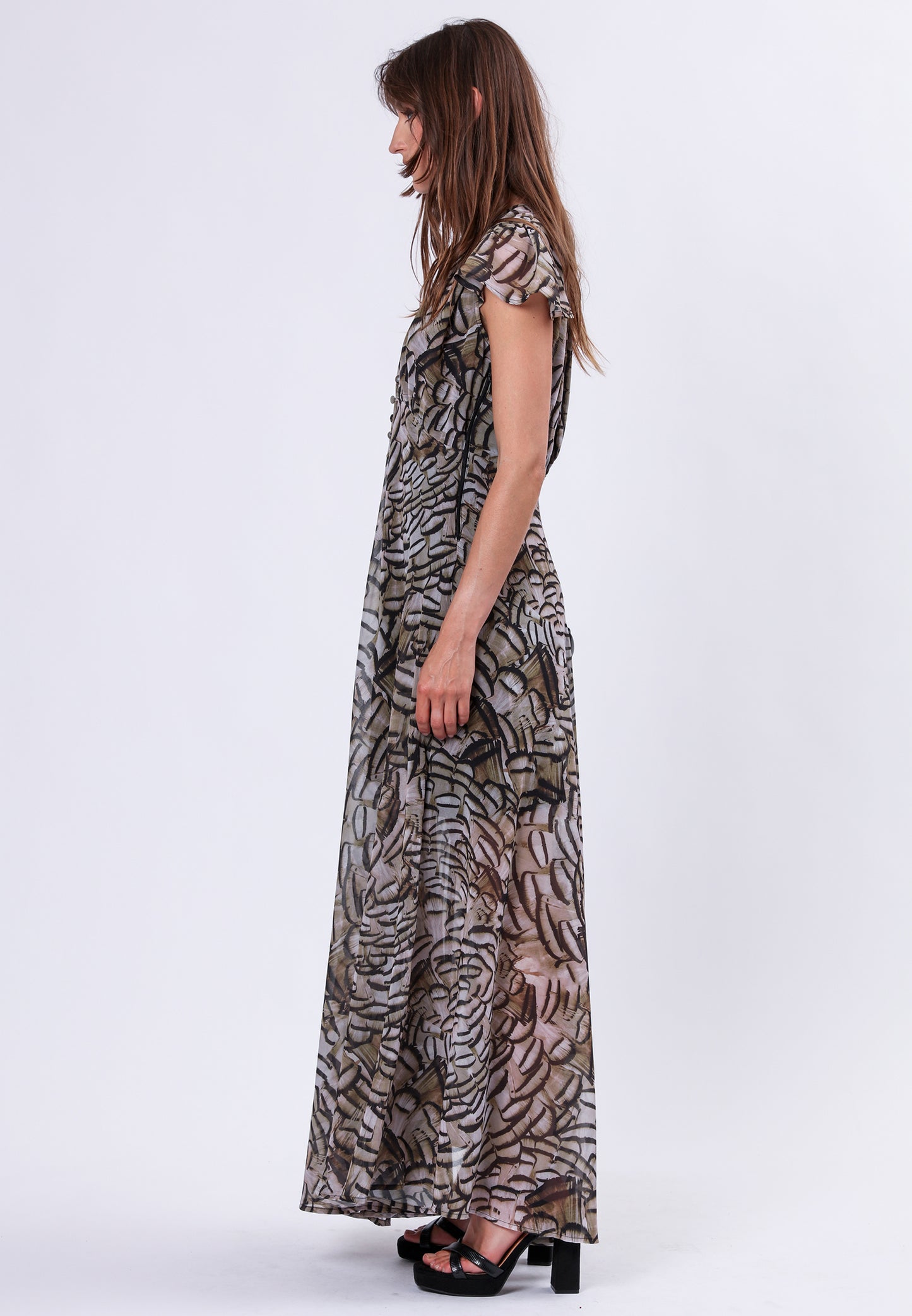 Religion Indium Maxi Dress | Plume Print