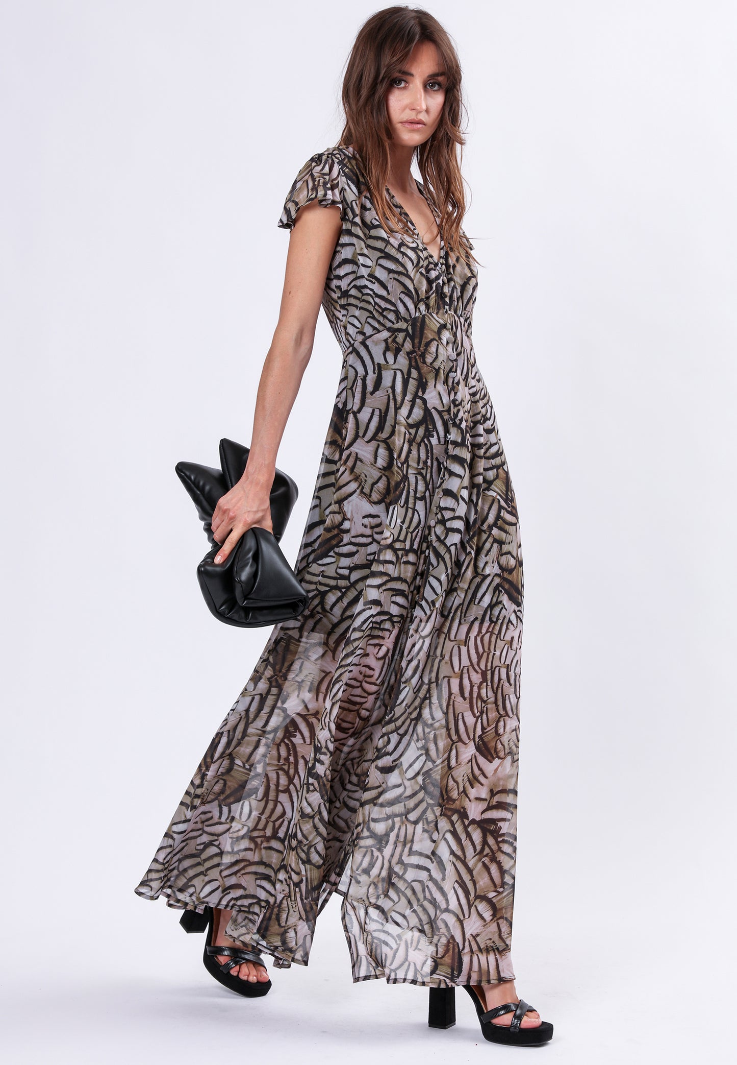 Religion Indium Maxi Dress | Plume Print