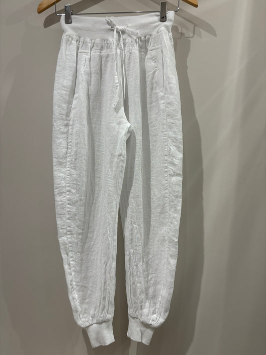 Ultimate Linen Joggers | White
