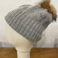 Cashmere Mix Bobble Hat | Grey