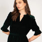 Pandora V-Neck Velvet Dress | Green